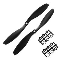 2PCS 플라스틱 8045 소품 CW CCW RC Quadcopter Multirotor 평면 용 프로펠러, 검은색