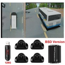 어라운드뷰 후방 사이드 카메라 Carsanbo 자동차 360 버드아이 뷰 시스템 (3D 1080P) 서라운드 심리스 레코, 04 4