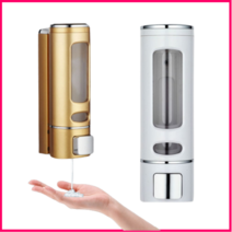 가글디스펜서 청결제 구강 세척기 비누 디스펜서 욕실 Dispensador 젤 Desinfectante 400ml 벽 마운트, 01 Pure White