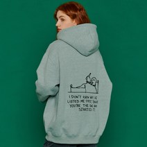 꼼파뇨 [기모] mmM 일러스트 타투 후드 헤비오버핏 그레이 - 1