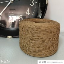 라오농 뜨개질실 스타일특별 파피루스 일본 화지 원라인 여름 편직 짚모자 선 고리가방, T02-라이트커피식