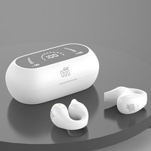미니덕트 무선 블루투스 골전도 귀안아픈 클립형 이어폰, 화이트