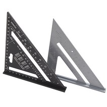 알루미늄 직각자 각도 목공자 (7인치) 목공 삼각자, (7인치)실버, 1개