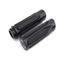 바이크 오토바이 핸들 바 그립 quotmm 할리 VRSC Sportster XL Dyna Street Bob Softail 슬림 팻 보이 투어, 07 Black D