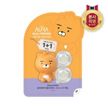 아우라 리틀카카오 차량용 통풍구 방향제 라이언 기획 2mLx2 플라워바이플로라, 없음
