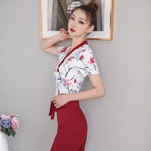 외국스타일 작업복 다이 의류 태족 물뿌리는 의상 랩스커트