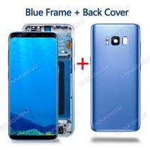 삼성 갤럭시 S8 G950F G950FD G9500 G950U LCD S8 플러스 디스플레이 터치 스크린 디지타이저 교체용 정품, 24 S8Plus Blue Cover
