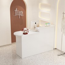 카페카운터 DIY 계산대 프론트 조립식 수납 인포데스크 소형, 90x50x105cm, E.모두 흰색(호가 오른쪽을 향함)