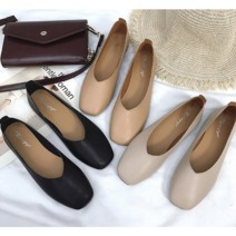 여성 데일리 발편한 둥근 베이직 플랫슈즈