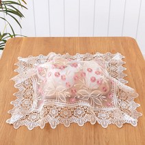 커버 티 세트 커버 타월 작은 티 테이블 패브릭 먼지 헝겊 커버 천 유럽 스퀘어 타월 작은 티 트레이 먼지 타월, 39*39cm 사각형 * 1 태블릿, 돈 나무 가루