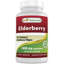 베스트네츄럴스 엘더베리 5000mg 베지 캡슐, 120개입, 1개, 120정
