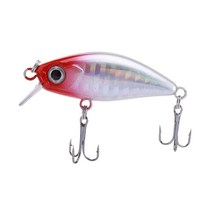 Walleye용 미노우 낚시 루어 3D 눈 후크 크랭크베이트 4.5cm/4.5G, 빨간색, 45mm, PP