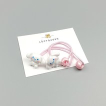 앙증맞은 캐릭터 방울머리끈(1쌍) 5color 유아 아기머리끈