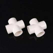 조인트 와이어 파이프 십자 연결 커넥터 20mm 화이트, 1개