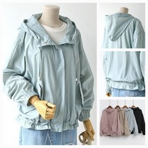 후드 스트링 후드 숏 야상 점퍼 봄 간절기 집업 점퍼 자켓 바람막이