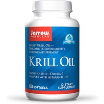 다이어트보조제 Jarrow Formulas Krill Oil - 아스타잔틴 함유 인지질 오메가-3 복합체 식이 보조제 뇌 기능 신진대사 ampamp 심장 건강 60 소프트젤 30인, [02] 120개(1팩)