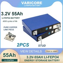 12V 배터리 VariCore 리튬 철 인산염 32V 55Ah LiFePO4 4s 24V 3C 오토바이 자동차 모터 수정 M6 스터드, 2x 32V 55Ah