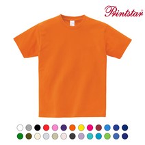 프린트스타 17수 무지 반팔 라운드 티셔츠 오버핏 루즈핏 (26컬러)