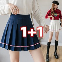 100 %신상 1+1 여자 테니스스커트 미니스커트 짧은 치마 A라인 스커트 학생 코디 데이트 회식 모임 공연 2P