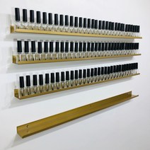 선반킹 네일선반 폭이좁은 철제 피규어 선반 벽선반, 골드무광 1200mm