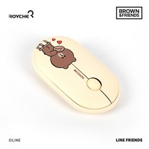 로이체 라인프렌즈 멀티페어링 무선마우스, BF-TMS-MINI-BR, 브라운