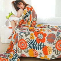 Bettbezug부드럽고 통기성이 좋은 4 겹 니트 담요 부드러운 코튼 소재 거즈 블랭킷, 200x230cm, NO8