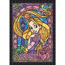 Tenyo 텐요 DSG266-748 라푼젤 스테인드 글라스 [직소퍼즐 디즈니 266피스 (완성 크기 :18.2×25.7cm)], 단일