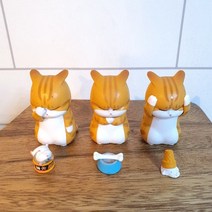 (주)가온누리코리아 다양하게 연출하는 귀여운 인테리어 소품 고민하는 고양이 장식 피규어, 고민냥이 4고민하는 치즈냥