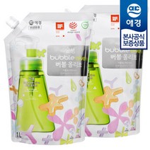 [주방세제 200ml증정] 순샘 버블 올리브 주방세제 리필 1L x2개, 없음