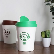 꾹꾸기1개BT21 페달휴지통 사용 압축휴지통 캐릭터 음식물쓰레기통 귀여운 다용도 사, 휴지통_치미