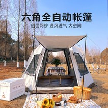 리빙쉘 텐트 돔쉘터 거실형 돔형 트라이 케빈 야외 해변 육각 캠핑 대형 공간 방수 선 스크린 필드 완전 자동 휴대용 접이식 빠른 열기, [16] 패키지 8(6각형 업그레이드된 은색 플라스틱