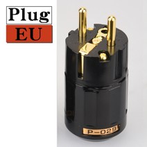 스마트 플러그 스마트콘센트 스위치 멀티탭 hifidiy live euusau 순수 구리 금도금 전원 플러그 테일 커넥터 hifi 오디오 전원 공급 장치 와이어 커넥터 red, 블랙 EU 플러그