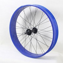 26X4.0 스노우바이크 휠 세트 26 인치 와이드 림 알루미늄 합금 ATV 팻 바이크 부품 팻바이크 36 홀 100mm 너비 디스크 브레이크147197, Blue, A Pair Wheels