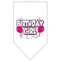 Mirage Pet Products Birthday Girl Screen Print Bandana for Pets Small White, 1