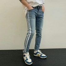 뉴메이드 / 벚꽃 페인팅 스키니진 청바지 / 빅사이즈 36