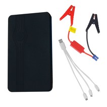20000mAh 자동차 배터리 점프 스타터 전원 은행 12V 600A 비상 부스터 시작 장치 w/2.0L 가솔린 용 손전등 USB 포트, 01 Black Set