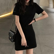 여학생 가성비 심플 반팔 미니원피스 나들이 모임 외출