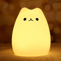 토끼 고래 침실 침대 옆 야간 조명 장식 선물 램프 7 가지 색상, 빅 고양이
