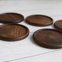 우드 받침 티코스터 컵 받침대 코스터 나무 원목 찻잔 잔 받침 홈카페 예쁜 주방소품, 컵받침