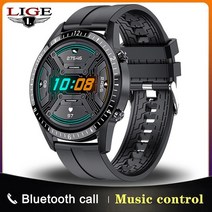 다이빙 컴퓨터 시계 게이지 lige 2022 new men smart watch bluetooth call watch 방수, 검은색