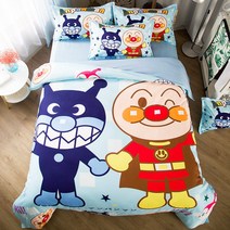 이불 침대 매트 커버 3종 4종 세트 아동침구 캐릭터 호빵맨 이불세트 귀여운 디자인, 06., 05.2.0m(6.6인치) 침대