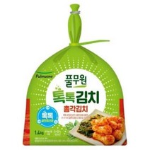 풀무원 가족 반찬 톡톡 총각김치 (1.4kg) 라면 칼국수 여행용 캠핑, 23세트
