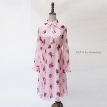 빅사이즈 드레스케이트 미들 턴 플러스 사이즈 캐주얼 핑크 로즈 쉬폰 드레스 새로운 패션 우아