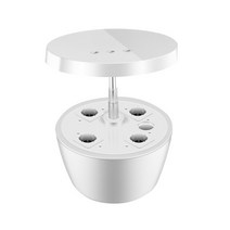 스마트팜 수경재배기 콩나물 시루 키우기 화분 허브 바질 스마트 자동 수경법 성장 시스템 led와 작은 꽃, 01 white US Plug