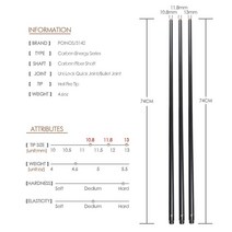 카본큐대 카본 브롬달 모글레이 개인 당구 큐 상대 블랙 에너지 풀 샤프트 . ., 총알 퀵 조인트, 11.8mm