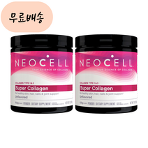 (2개 세트) 네오셀 슈퍼 콜라겐 타입 1&3 무향 198g Neocell [품질 보증], 198g 2개, 2개