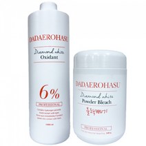 다다 이로하스 다이아몬드 화이트 파우더 블리치500g+옥시던트 6% 1000ml, 1개, 500g