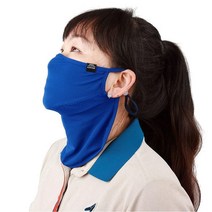 카투스 스트라이프 냉감 귀걸이 마스크, 네이비