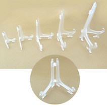 투명 액자 받침 1개 / 플라스틱 캔버스 받침대 다용도 거치대, 중 13.5cm