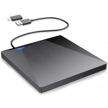 V-supre 외장 DVD드라이브 CD드라이브 PC 드라이브 USB3.0 Type-C DVDRWDVD플레이어 판독기입Windows/Mac OS/